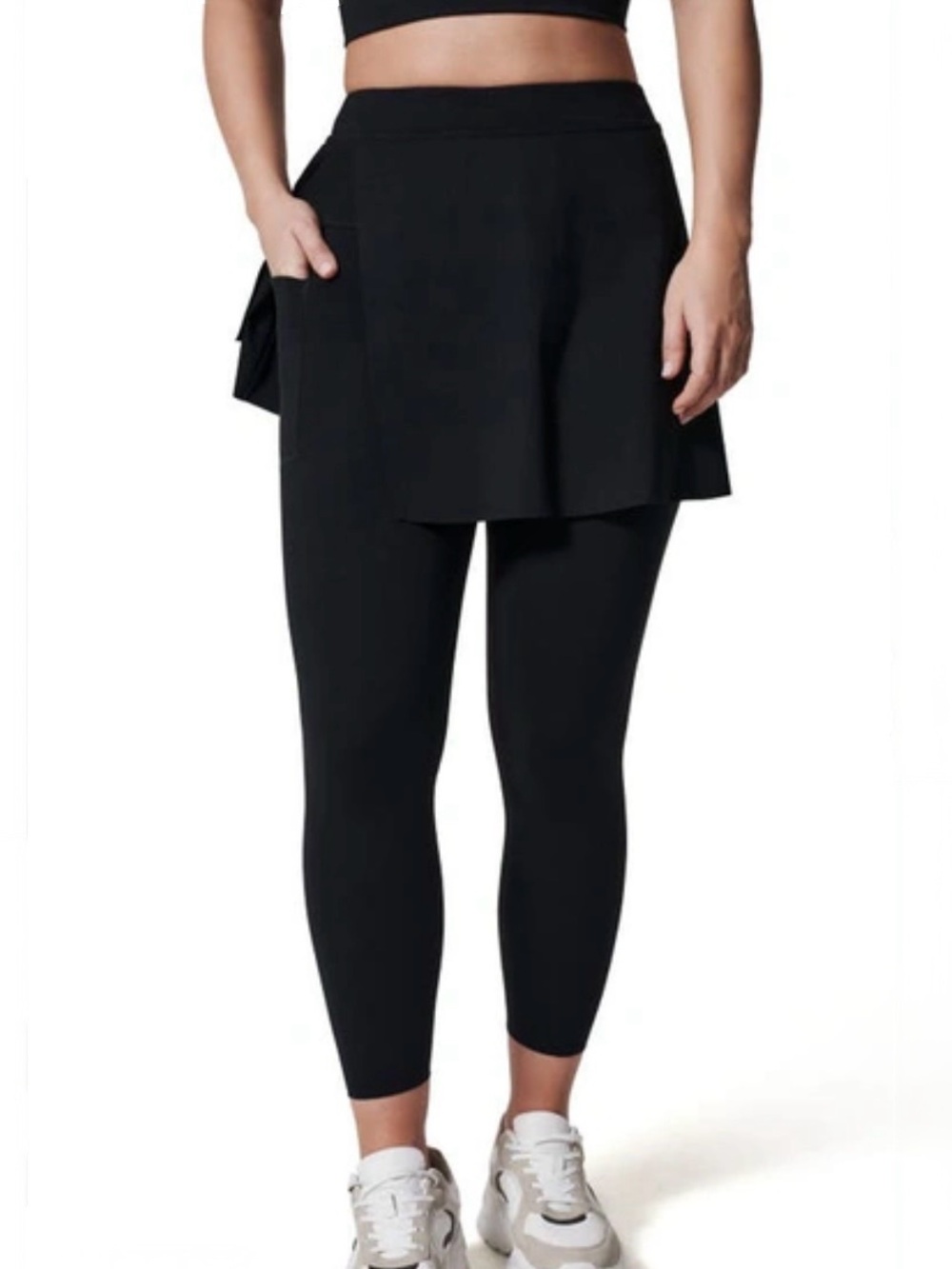 Spanx Booty Boost Skirted Leggings with Pocket in Very Black